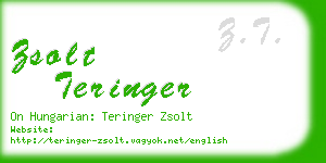 zsolt teringer business card